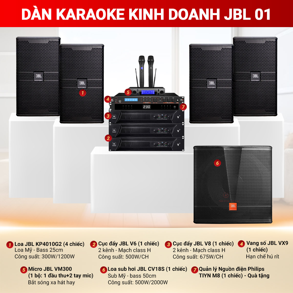 D&agrave;n karaoke kinh doanh JBL 01