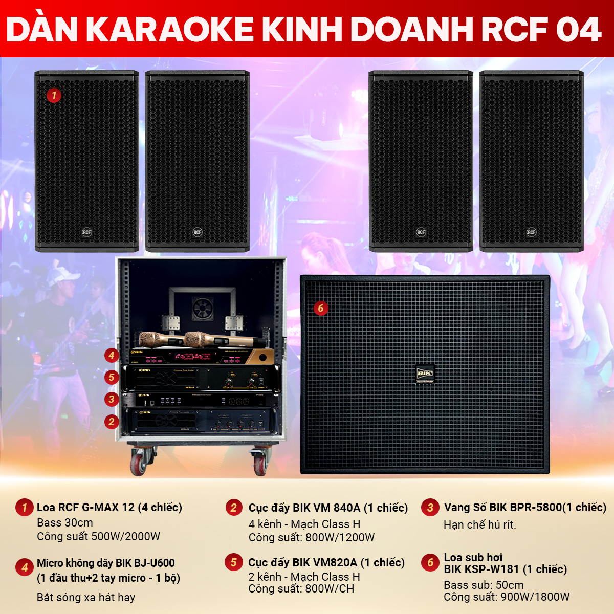 d&agrave;n karaoke kinh doanh RCF 04