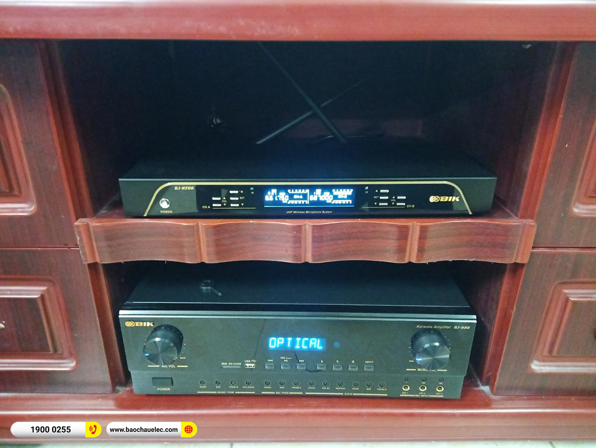 Lắp đặt d&agrave;n karaoke, nghe nhạc BIK hơn 25tr cho anh Tuấn tại H&agrave; Nội 