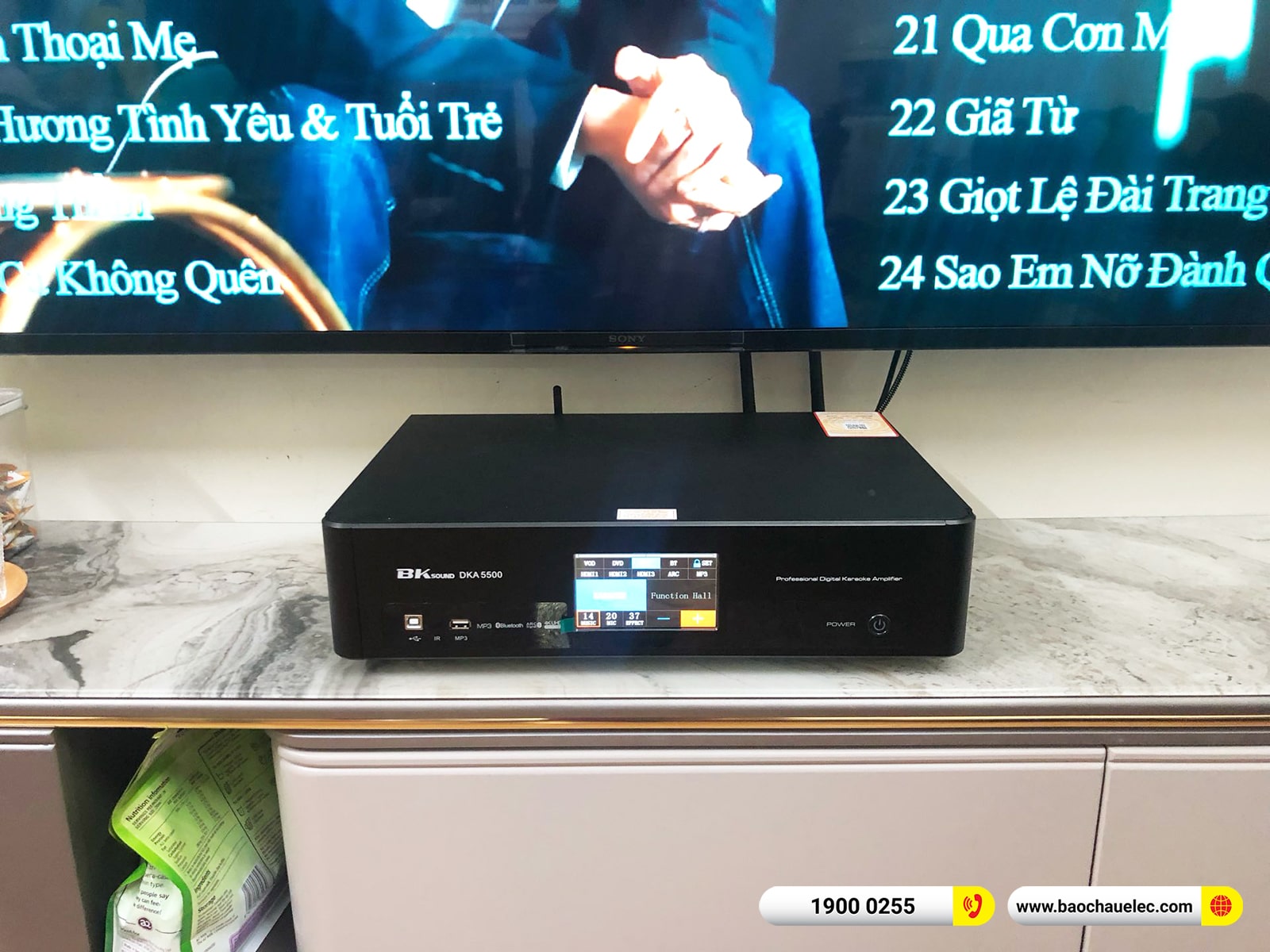 Lắp đặt d&agrave;n karaoke, nghe nhạc hơn 26tr cho anh Tuấn tại H&agrave; Nội (Paramax D88 Luxury, BKSound DKA 5500, SW512C) 
