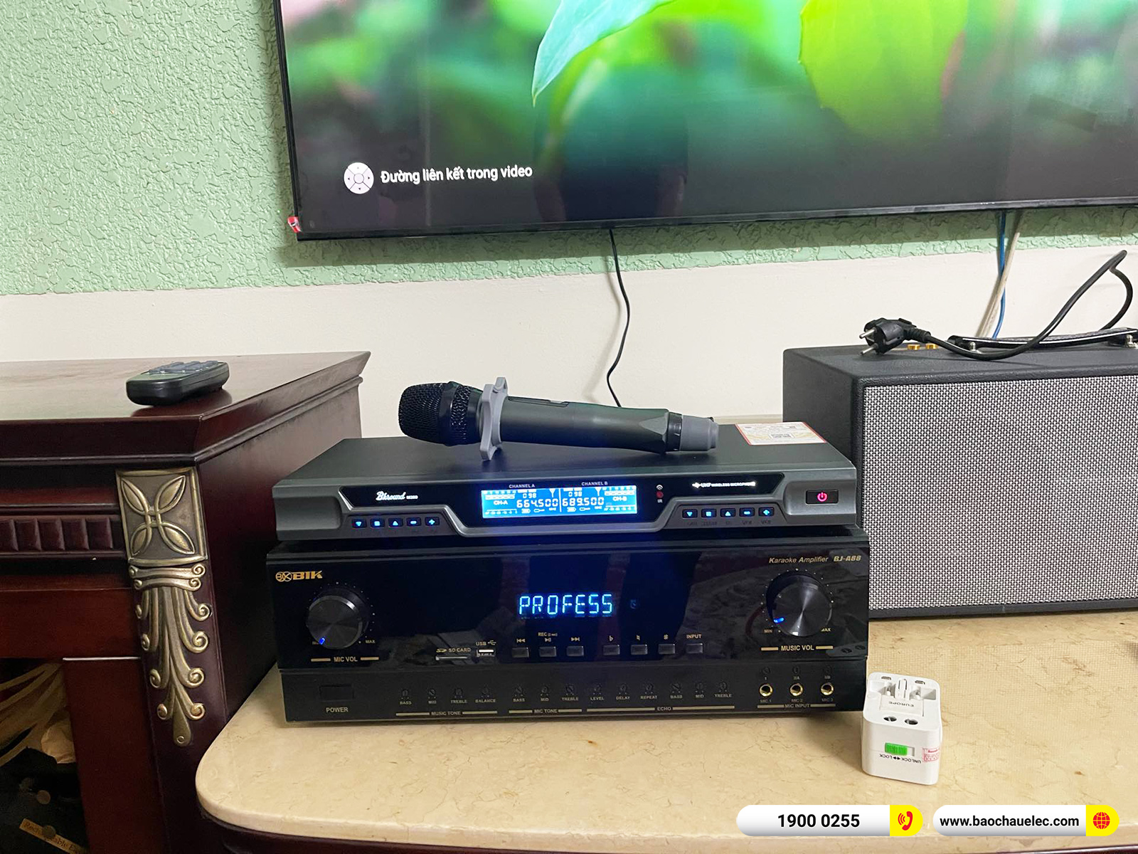 Lắp đặt d&agrave;n karaoke, nghe nhạc BIK hơn 22tr cho b&aacute;c Kiểm tại H&agrave; Nội