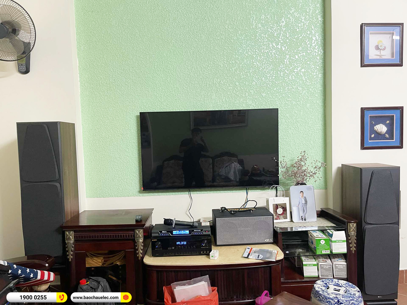 Lắp đặt d&agrave;n karaoke, nghe nhạc BIK hơn 22tr cho b&aacute;c Kiểm tại H&agrave; Nội