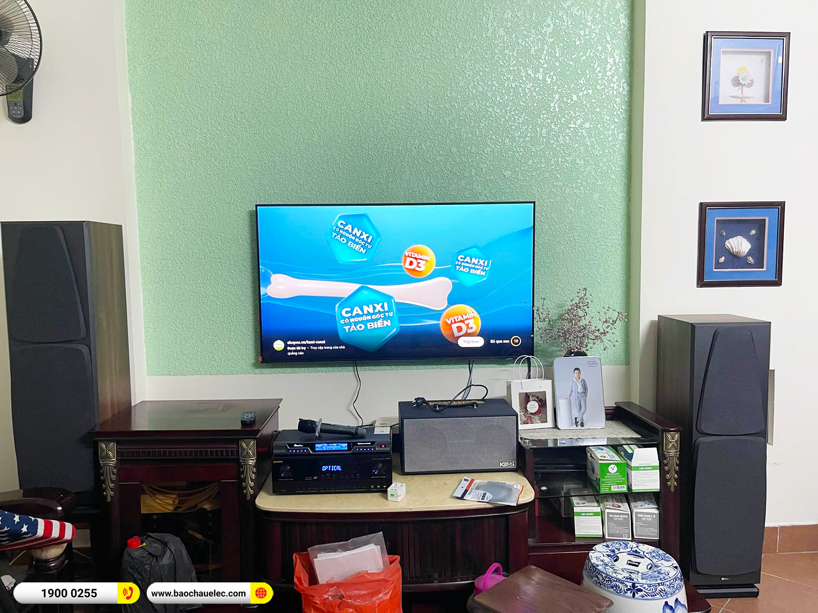 Lắp đặt d&agrave;n karaoke, nghe nhạc BIK hơn 22tr cho b&aacute;c Kiểm tại H&agrave; Nội