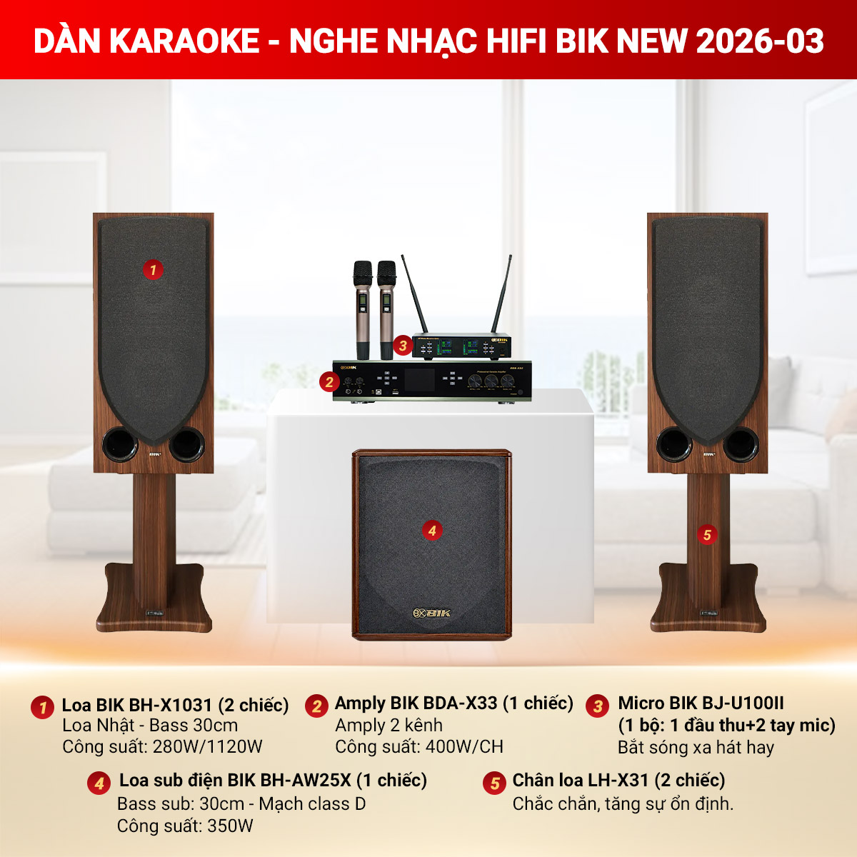 Dàn karaoke - Nghe Nhạc Hifi BIK New 0