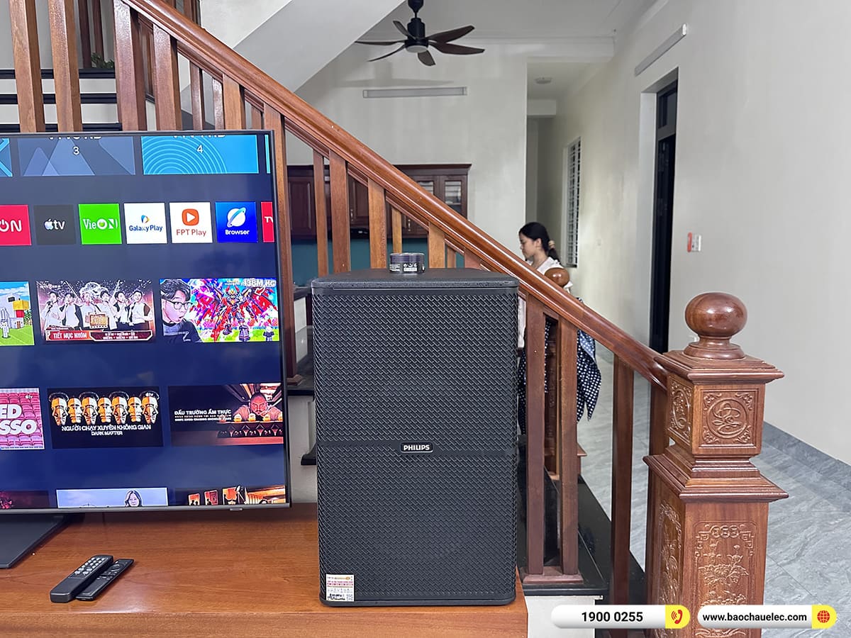 Lắp đặt d&agrave;n karaoke Philips hơn 30tr cho anh Đỗ tại H&agrave; Nội