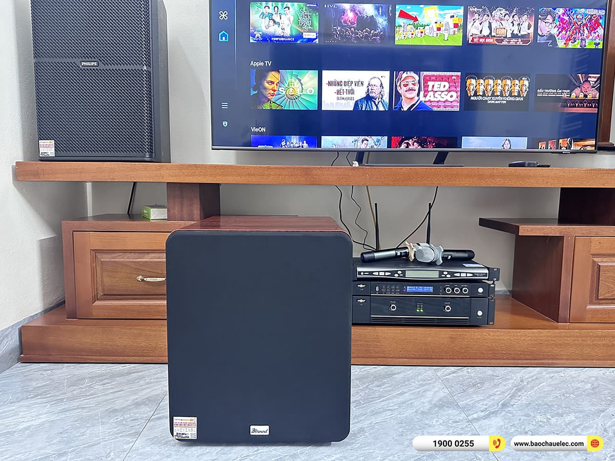 Lắp đặt d&agrave;n karaoke Philips hơn 30tr cho anh Đỗ tại H&agrave; Nội