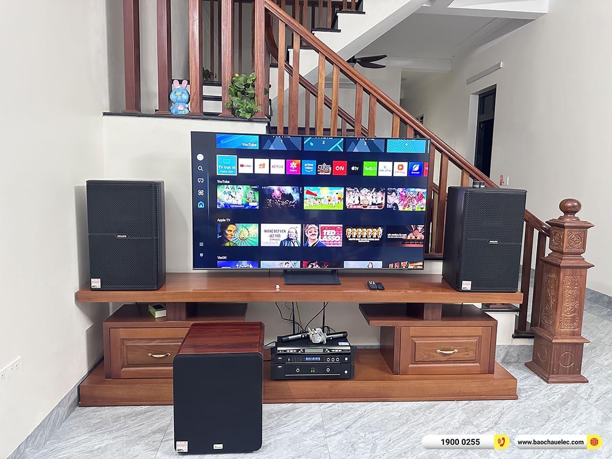 Lắp đặt d&agrave;n karaoke Philips hơn 30tr cho anh Đỗ tại H&agrave; Nội