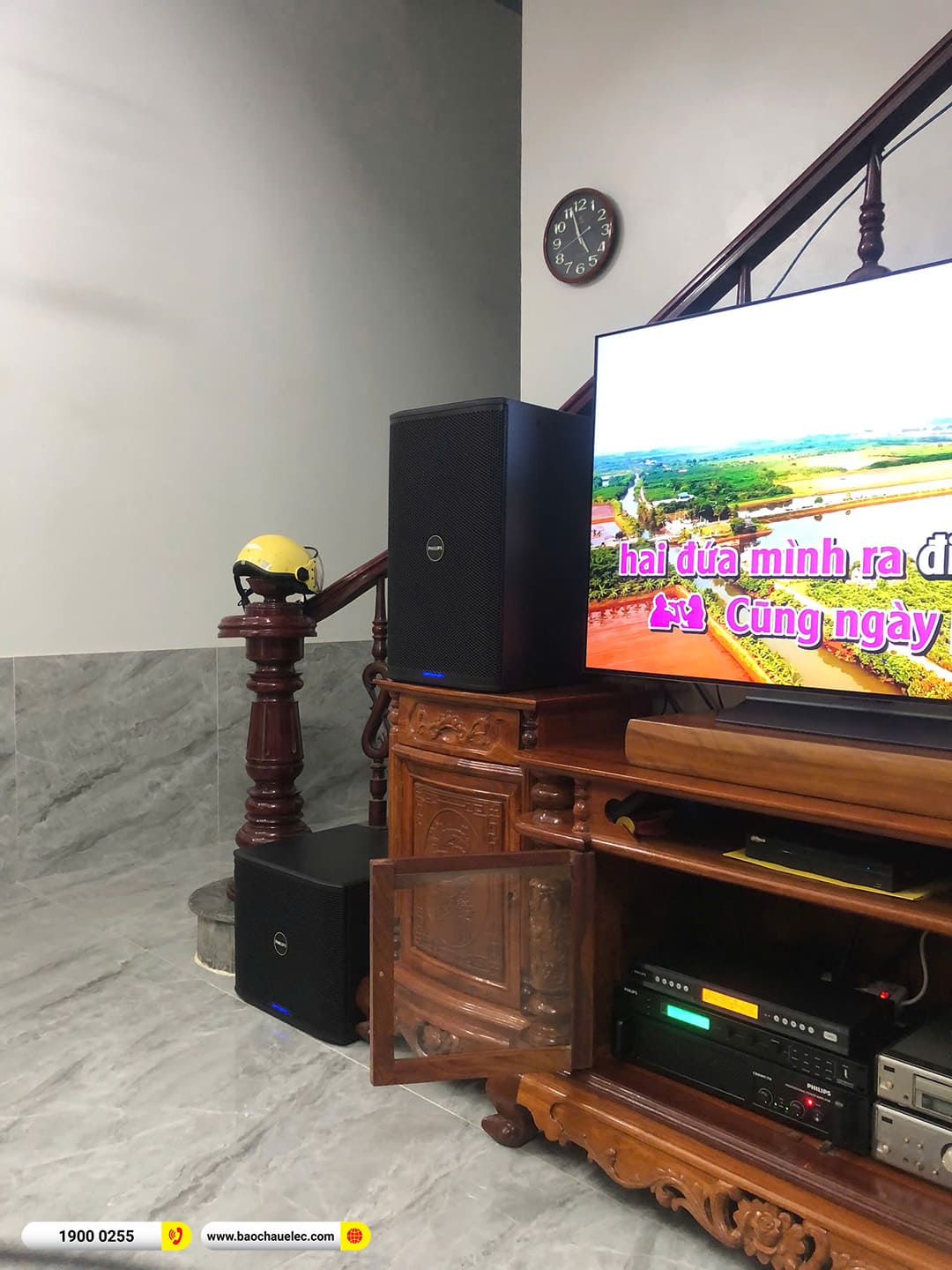 Lắp đặt d&agrave;n karaoke Philips hơn 40tr cho anh Dũng tại H&agrave; Nội 