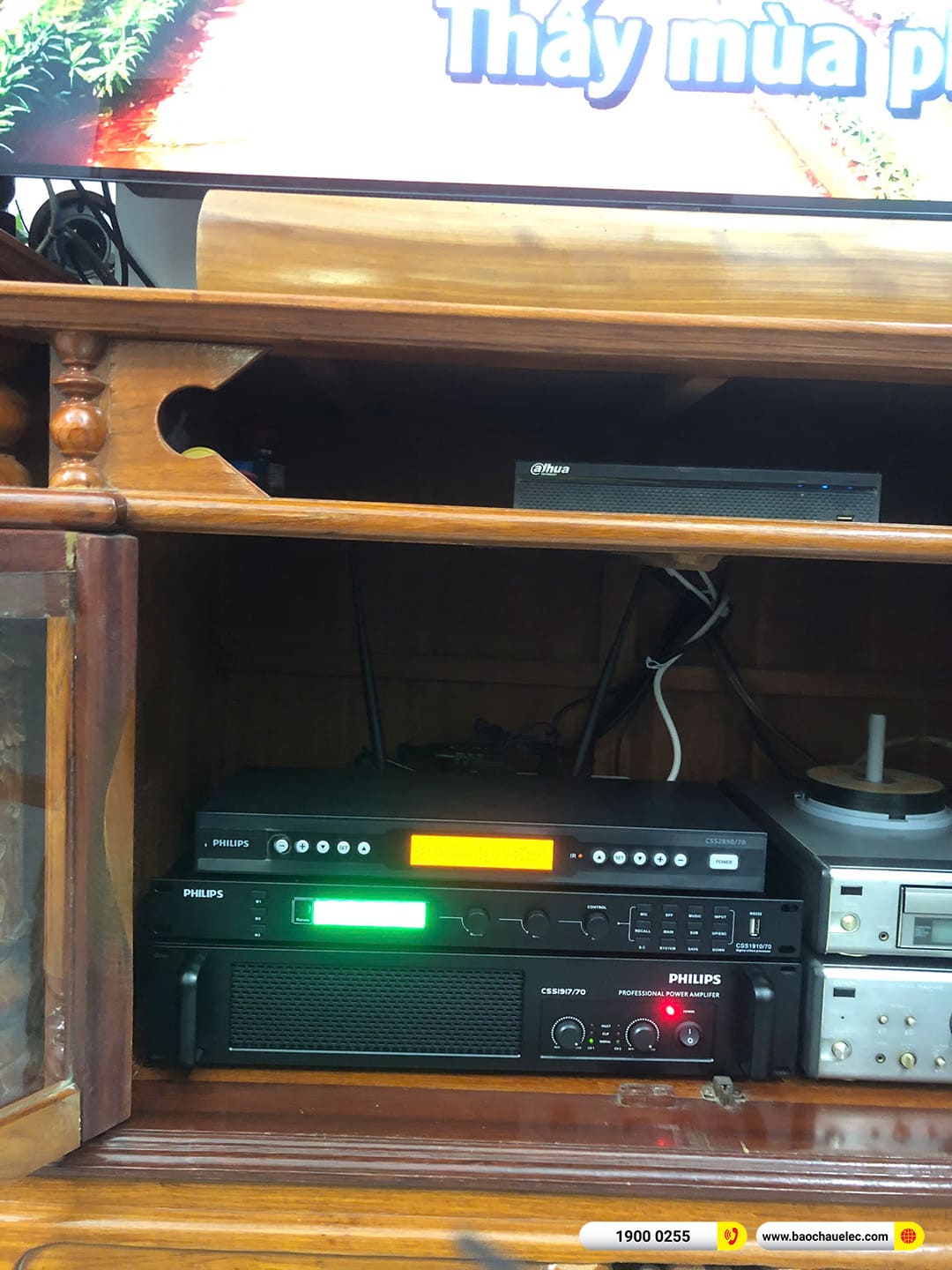 Lắp đặt d&agrave;n karaoke Philips hơn 40tr cho anh Dũng tại H&agrave; Nội 