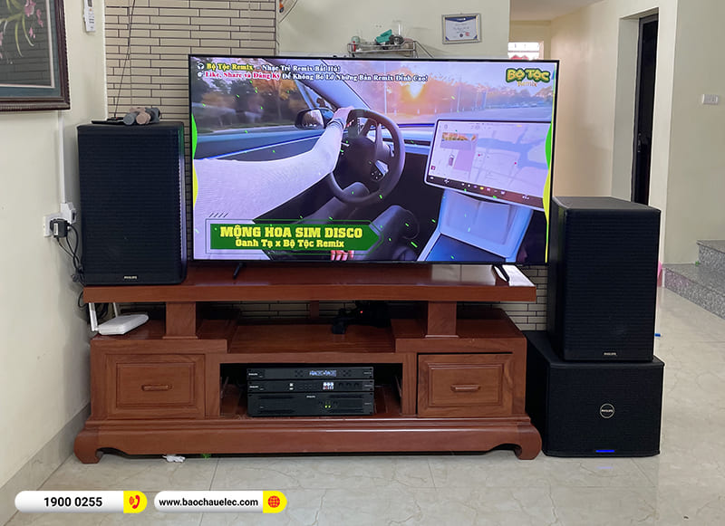 Lắp đặt d&agrave;n karaoke Philips hơn 30tr cho anh anh Mười tại H&agrave; Nội 