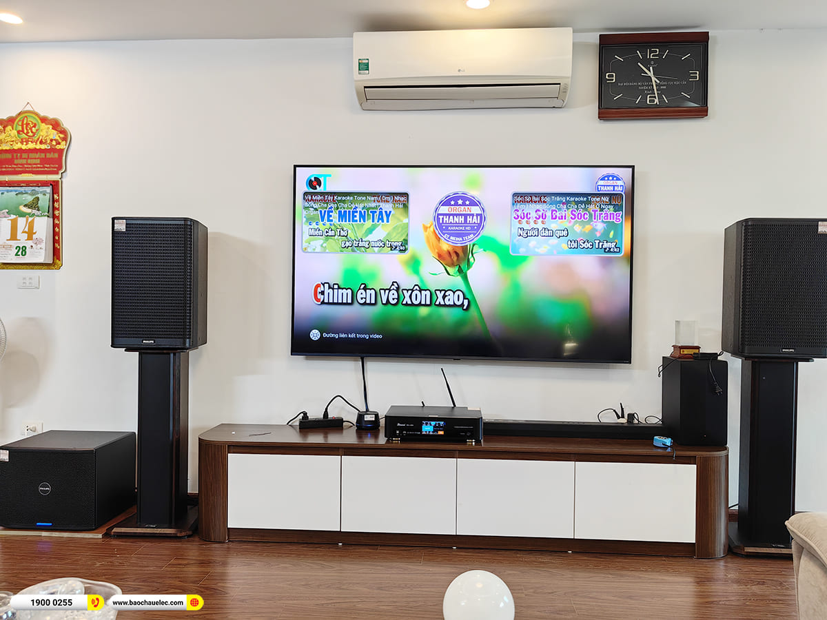 Lắp đặt d&agrave;n karaoke Philips gần 30tr cho ch&uacute; Kh&aacute;nh tại H&agrave; Nội 