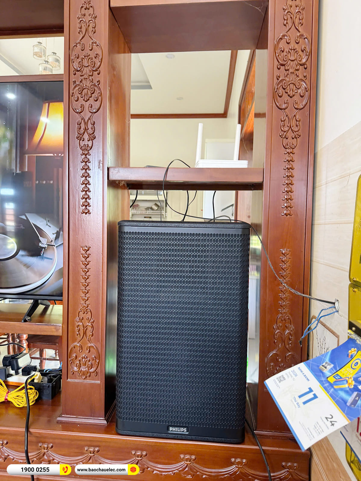 Lắp đặt d&agrave;n karaoke Philips hơn 30tr ch&uacute; Trương tại Quảng Nam 