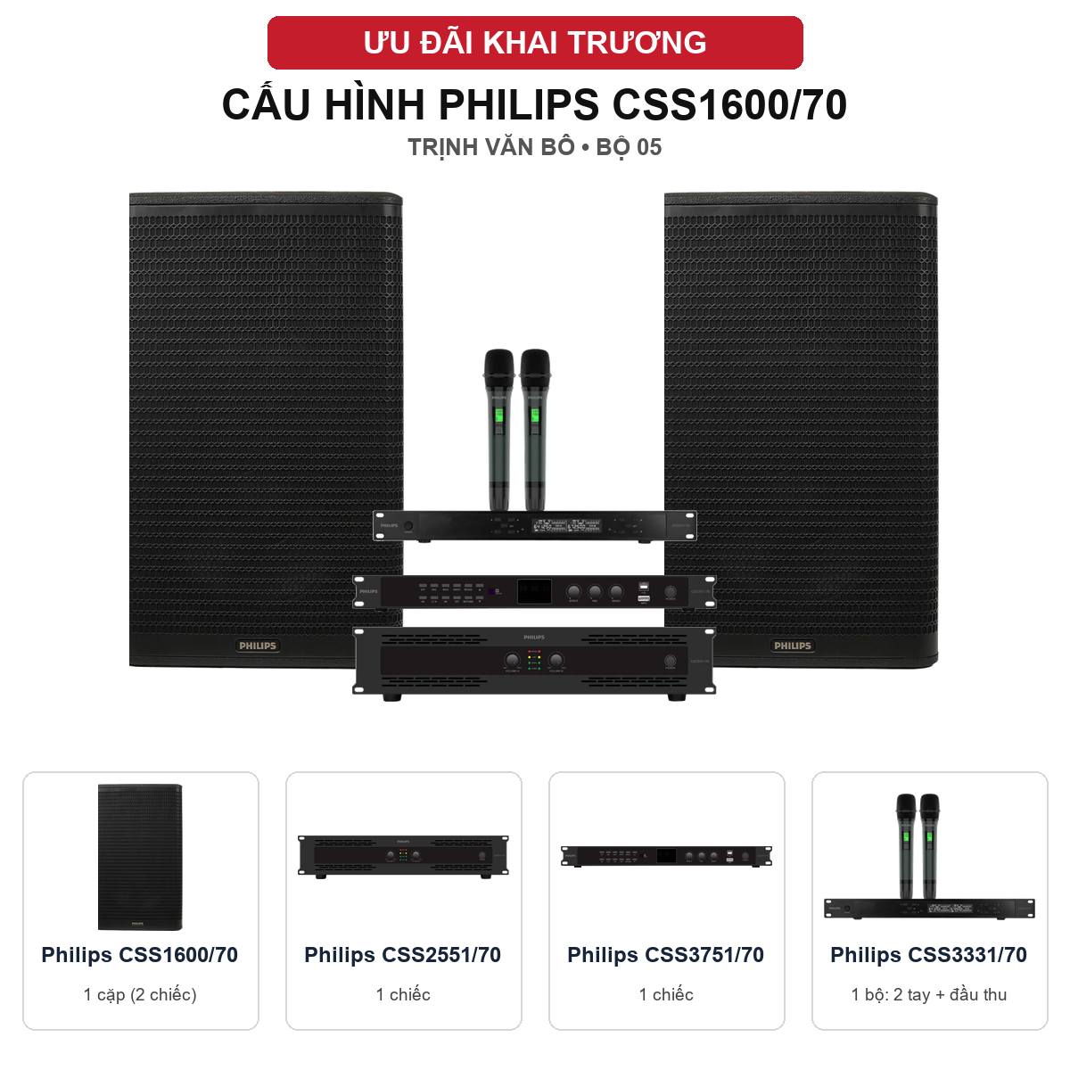 Cấu h&igrave;nh Philips CSS1600/70 - Bộ 05