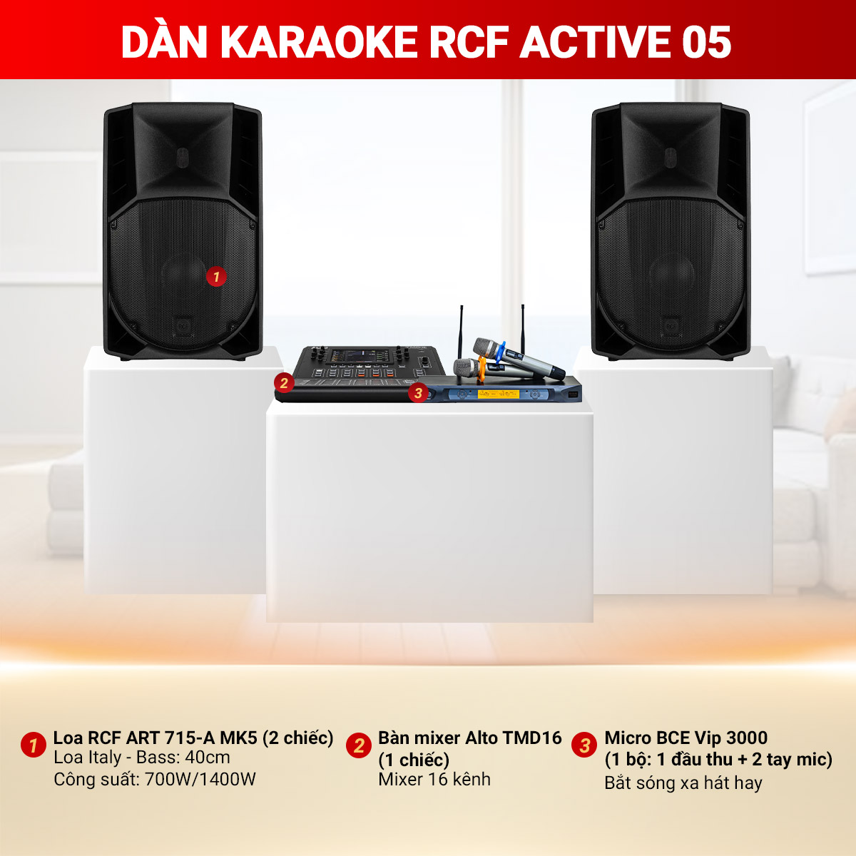 D&agrave;n karaoke RCF Active 05