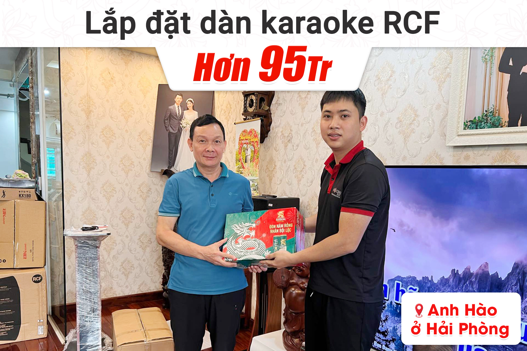 Lắp đặt dàn karaoke RCF hơn 95tr cho anh Hào tại Hải Phòng