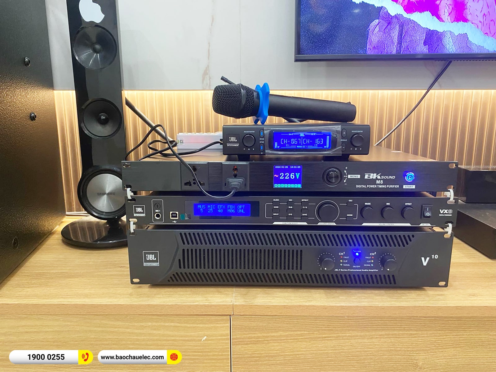 Lắp đặt d&agrave;n karaoke RCF khoảng 113tr cho anh Mạnh tại H&agrave; Nội (RCF CMAX 4112, JBL V10, JBL VX8, TS12S, VM300, M8) 