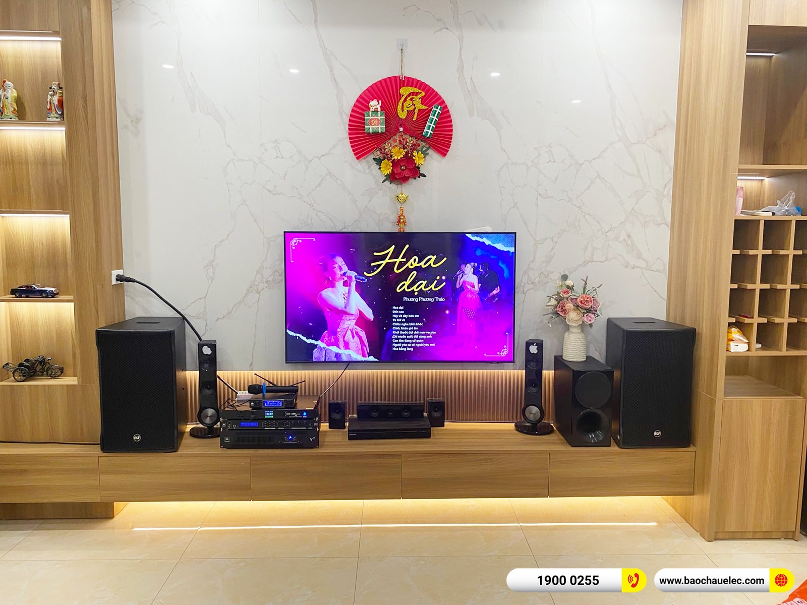 Lắp đặt d&agrave;n karaoke RCF khoảng 113tr cho anh Mạnh tại H&agrave; Nội (RCF CMAX 4112, JBL V10, JBL VX8, TS12S, VM300, M8) 
