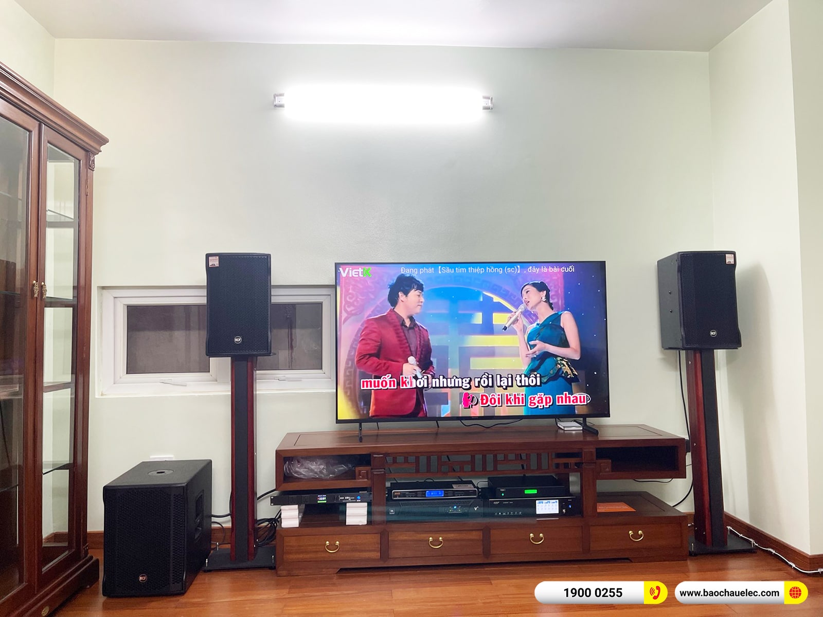 Lắp đặt d&agrave;n karaoke RCF hơn 141tr cho anh Nam tại H&agrave; Nội (RCF CMAX 4110, JBL V6, K9900II Luxury, 702AS II, WB-5000S,&hellip;)