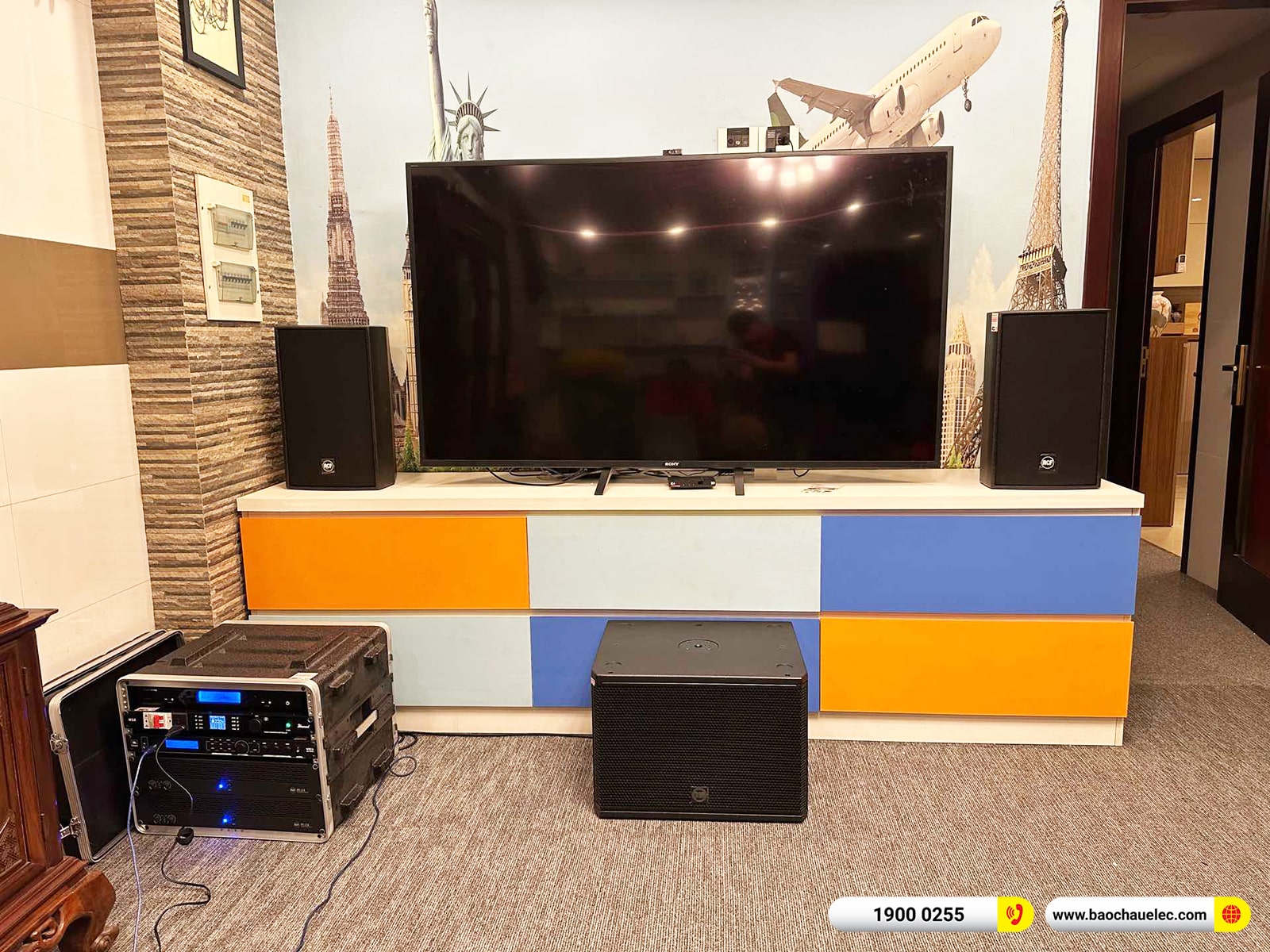 Lắp đặt d&agrave;n karaoke RCF hơn 158tr cho anh Quang tại H&agrave; Nội