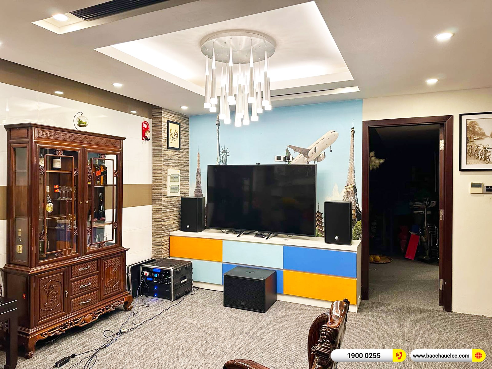 Lắp đặt d&agrave;n karaoke RCF hơn 158tr cho anh Quang tại H&agrave; Nội