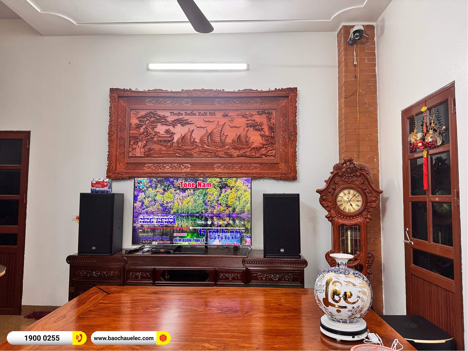 Lắp đặt d&agrave;n karaoke RCF gần 72tr cho anh Tập tại H&agrave; Nội