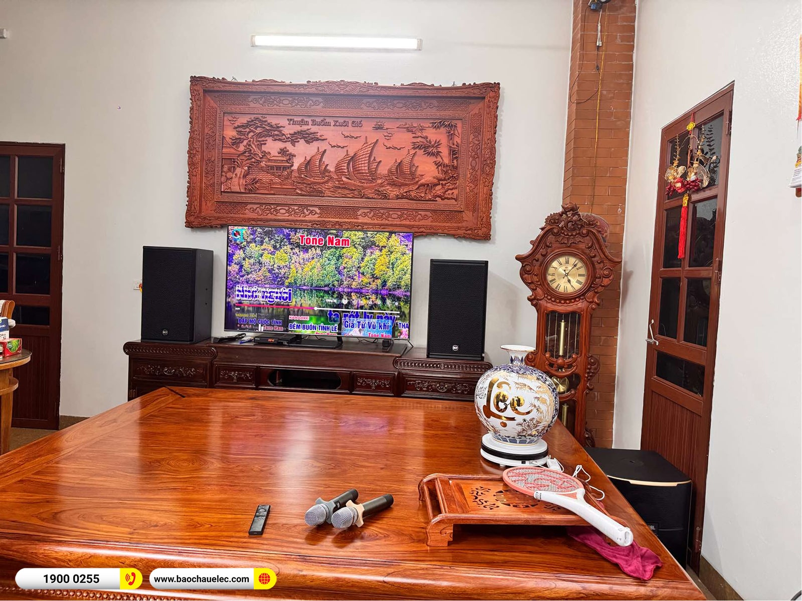 Lắp đặt d&agrave;n karaoke RCF gần 72tr cho anh Tập tại H&agrave; Nội