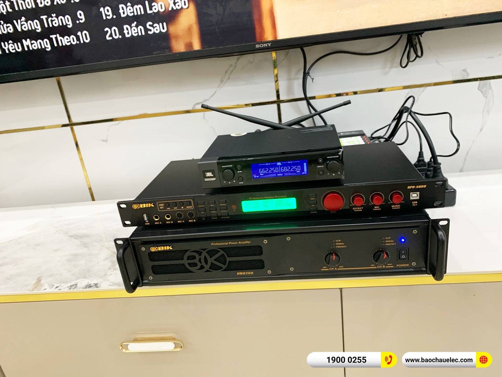 Lắp đặt d&agrave;n karaoke RCF hơn 67tr cho anh Vũ tại Quảng Nam (RCF X-Max 12, VM620A, BPR-5600, A120P, VM200) 