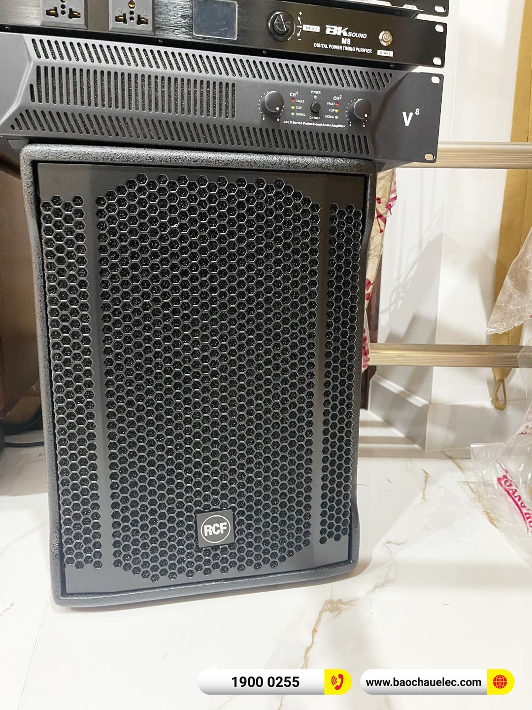 Lắp đặt d&agrave;n karaoke RCF hơn 114tr cho ch&uacute; Th&agrave;nh tại H&agrave; Nội (RCF CMAX 4110, JBL V8, JBL VX8, 702AS II, VM300,&hellip;)