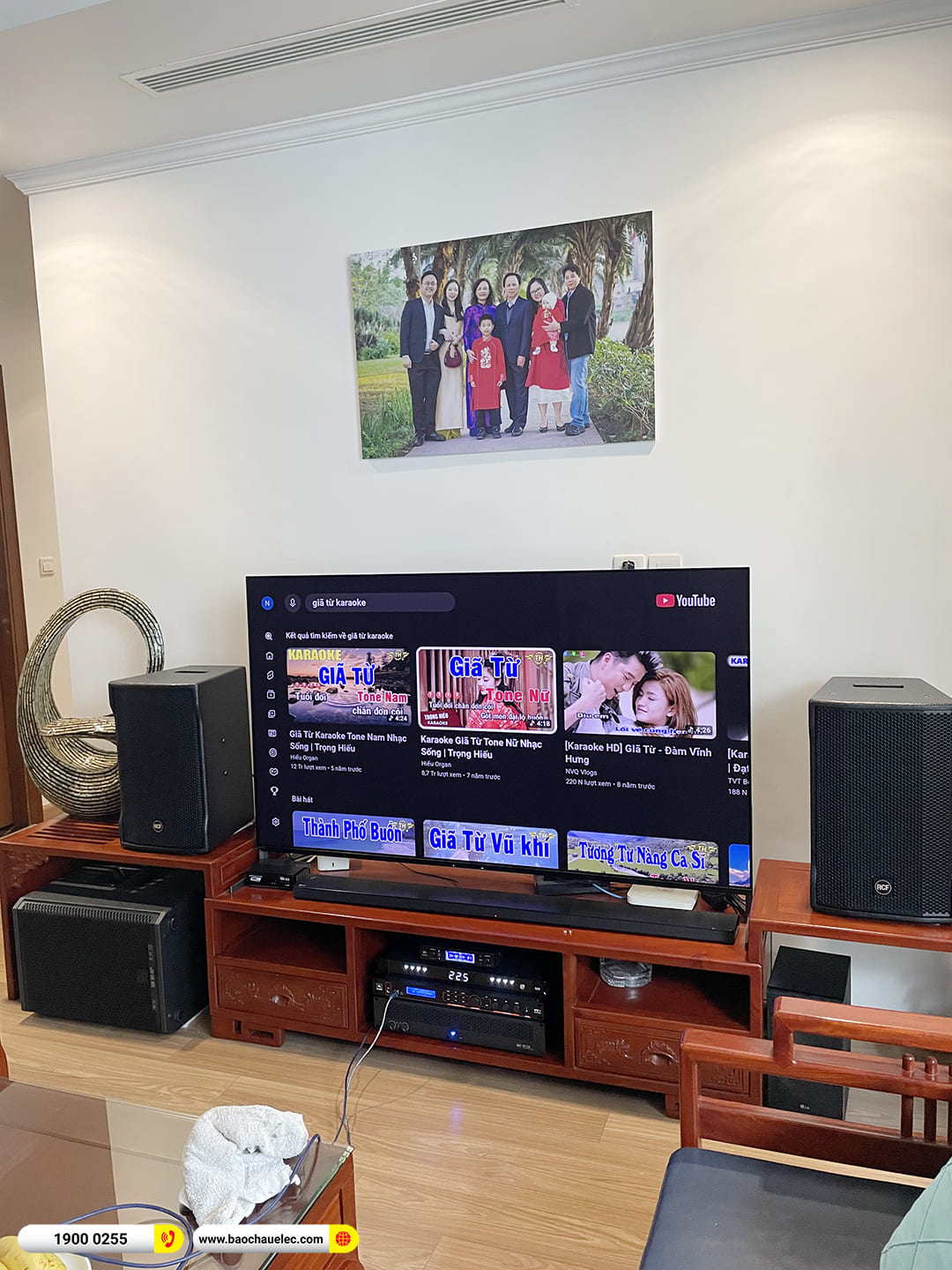 Lắp đặt d&agrave;n karaoke RCF hơn 130tr cho ch&uacute; Trường tại H&agrave; Nội 