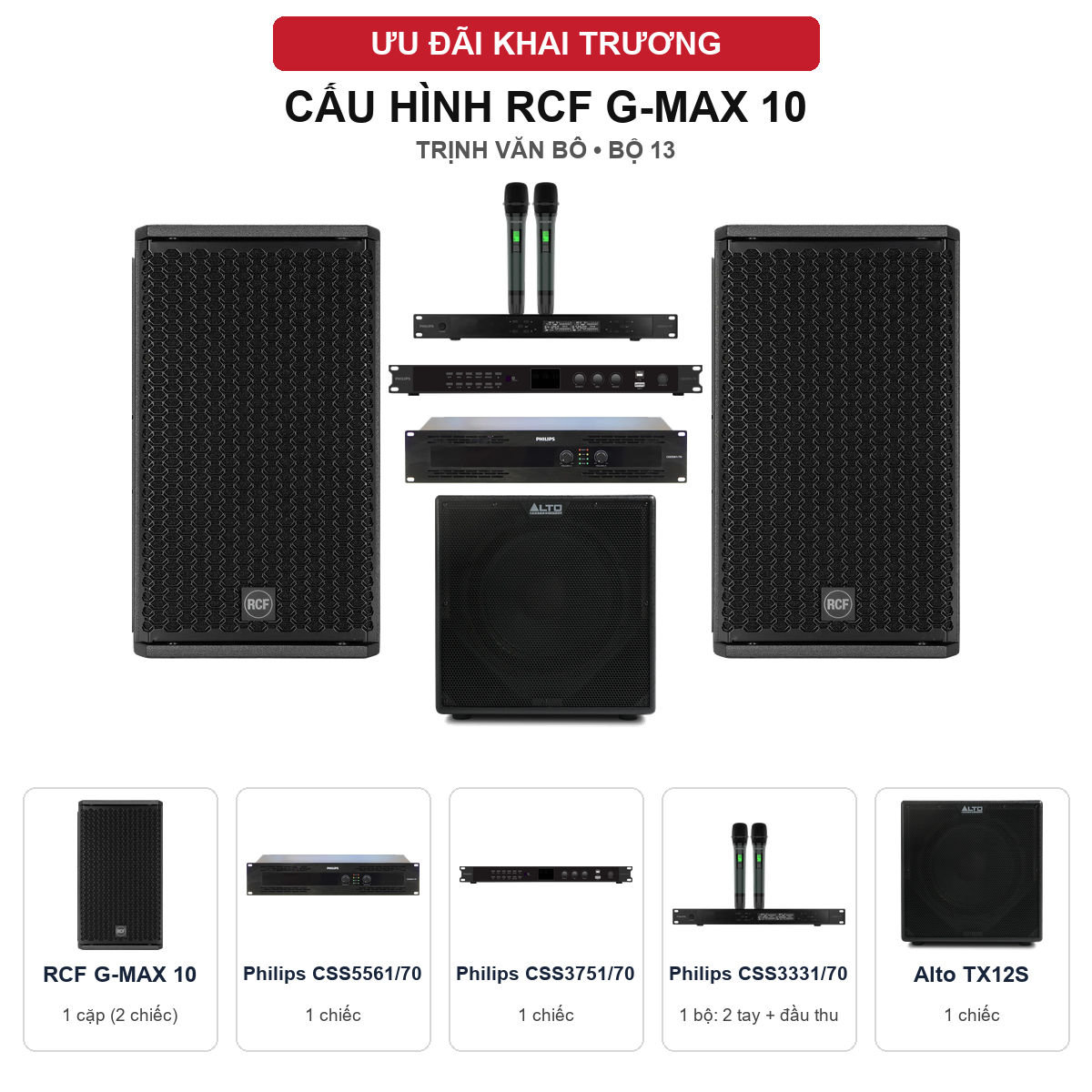 Cấu h&igrave;nh bộ RCF 13