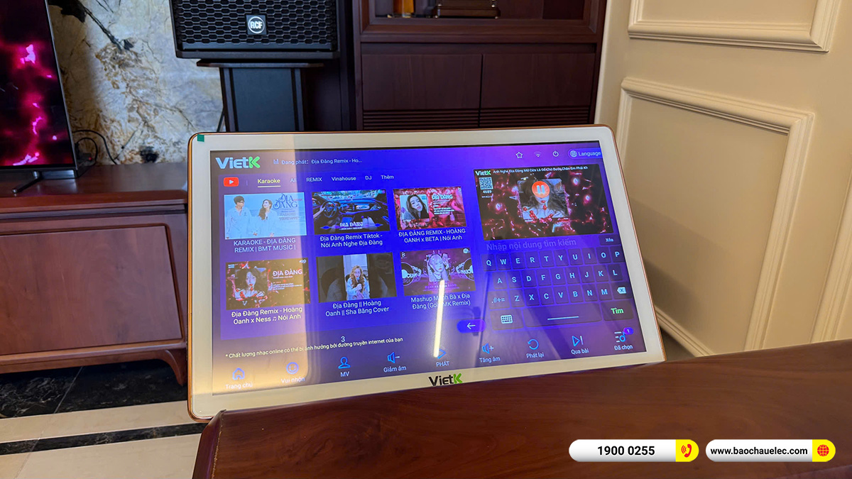 Lắp đặt 2 d&agrave;n karaoke VIP RCF hơn 500tr cho anh Cường tại H&agrave; Nội