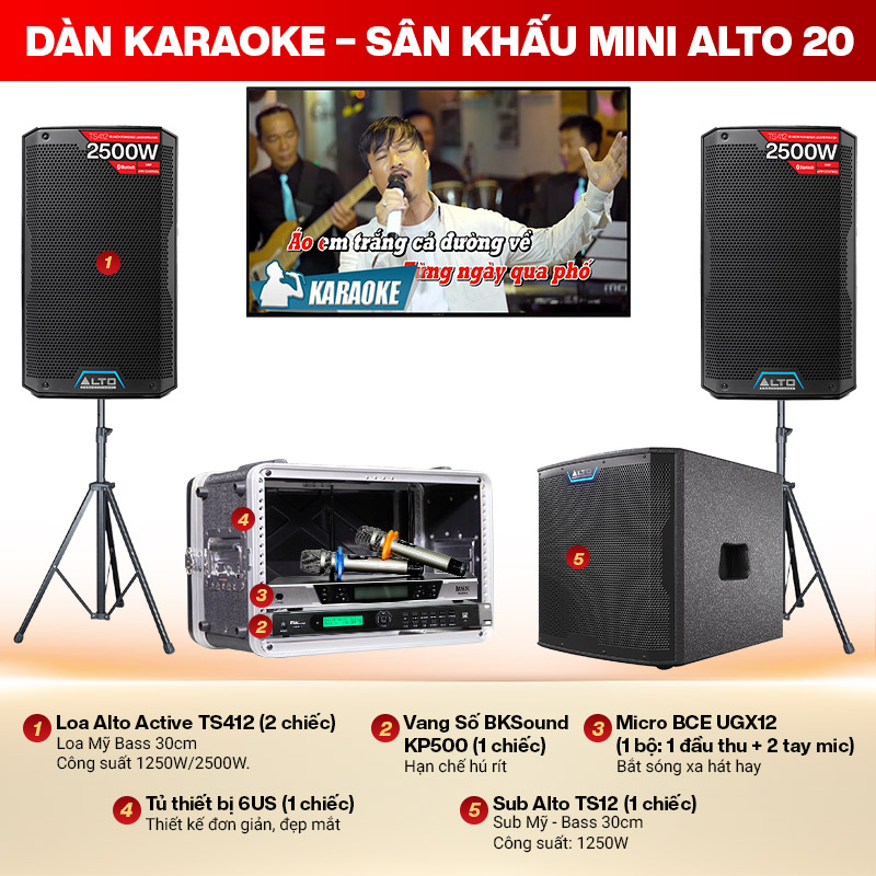 D&agrave;n Karaoke - S&acirc;n Khấu Mini Alto 20