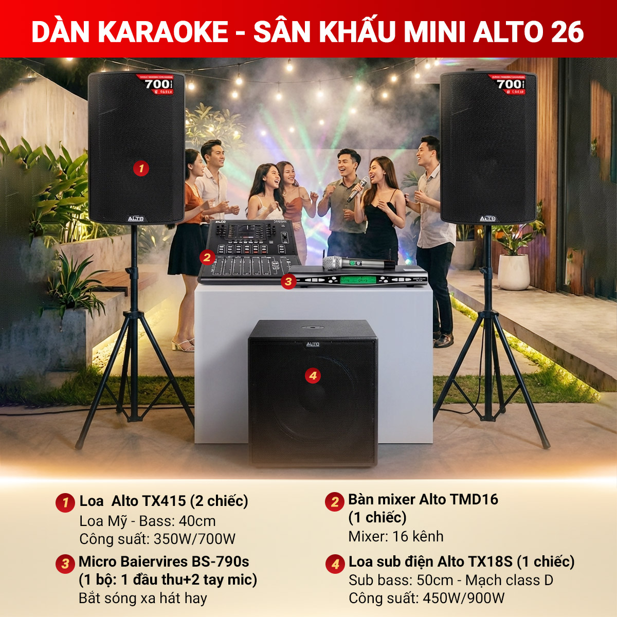 D&agrave;n karaoke - s&acirc;n khấu Mini Alto 26