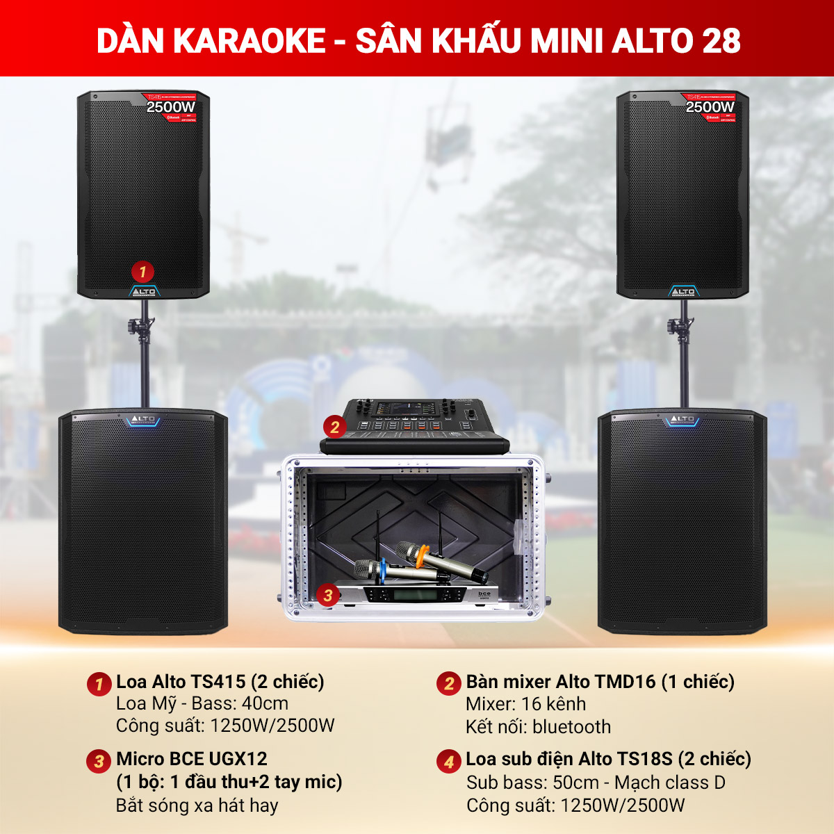 D&agrave;n karaoke - S&acirc;n khấu Mini Alto 28