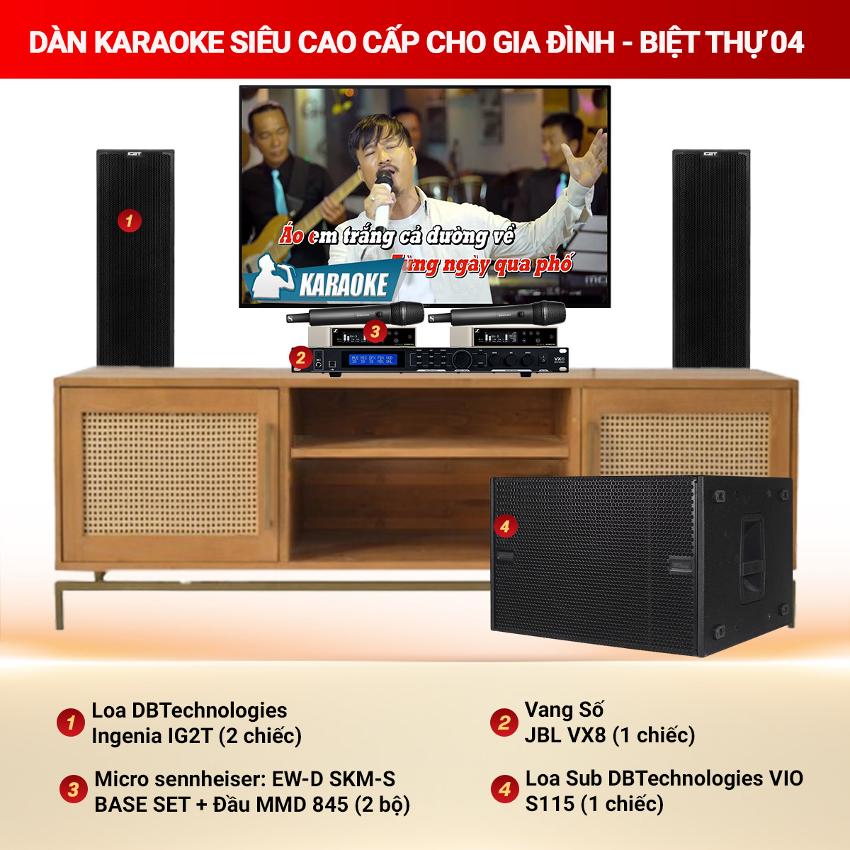 D&agrave;n Karaoke Si&ecirc;u Cao Cấp Cho Gia Đ&igrave;nh - Biệt Thự 04