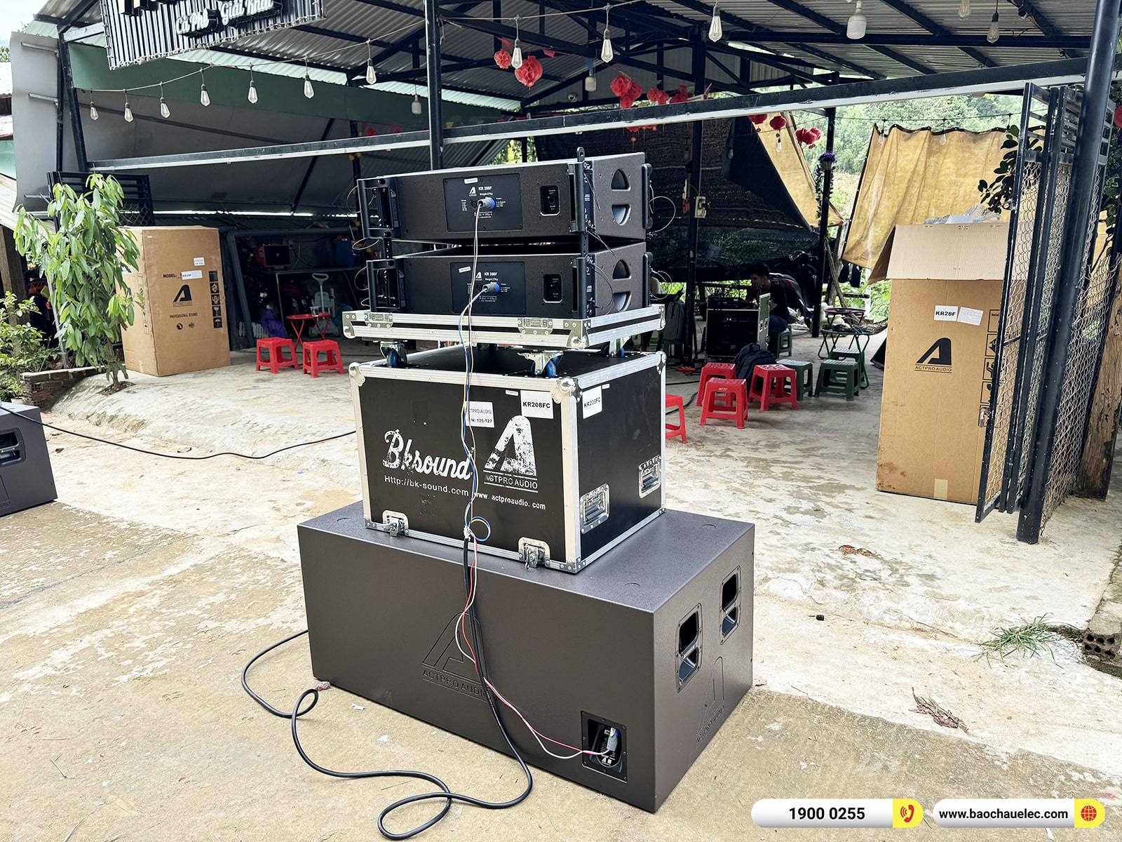 Lắp đặt dàn Line Array Actpro sự kiện, đám cưới gần 153tr cho anh Thảo tại Quảng Nam