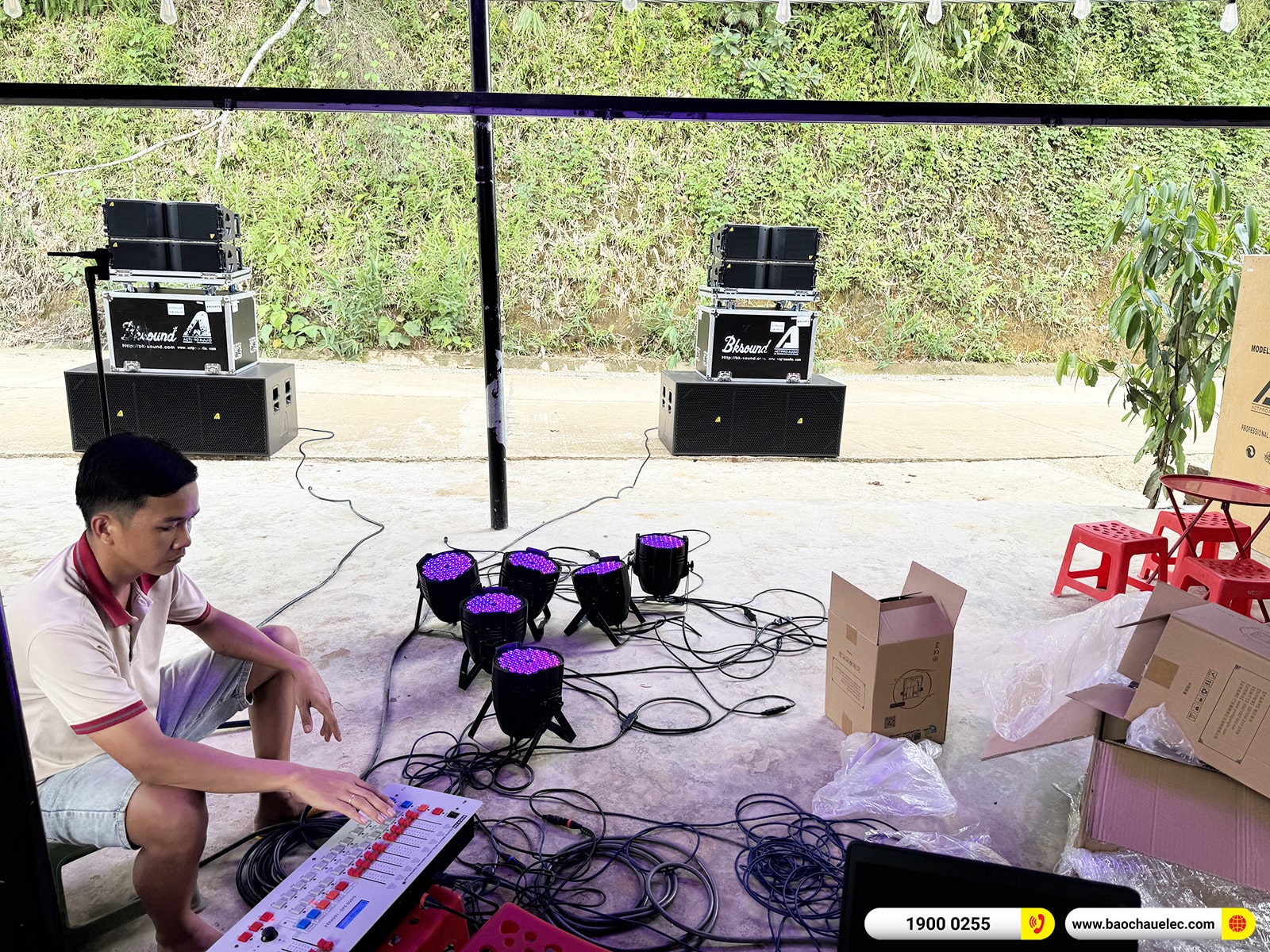 Lắp đặt dàn Line Array Actpro sự kiện, đám cưới gần 153tr cho anh Thảo tại Quảng Nam