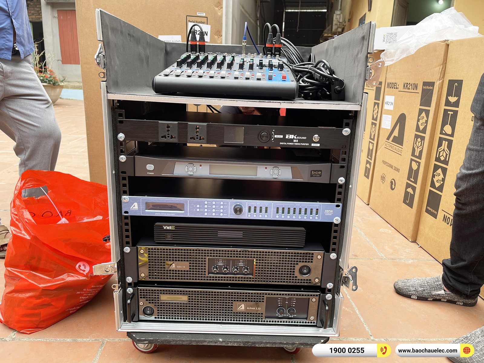 Lắp đặt d&agrave;n Line Array Actpro sự kiện, đ&aacute;m cưới hơn 189tr cho anh Trường tại Bắc Giang