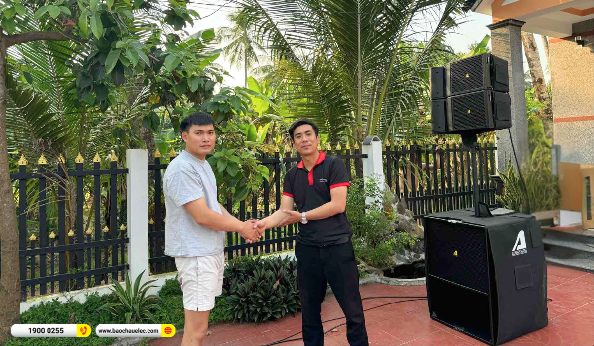 Lắp đặt d&agrave;n line array Actpro sự kiện, đ&aacute;m cưới hơn 92tr cho anh Triều tại B&igrave;nh Định