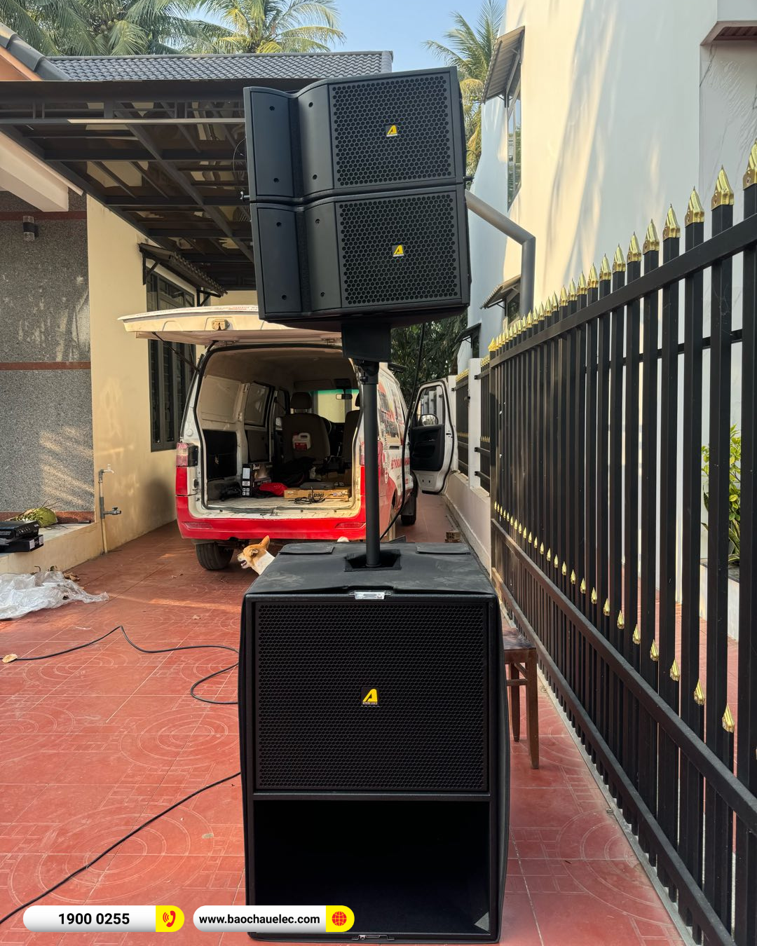 Lắp đặt d&agrave;n line array Actpro sự kiện, đ&aacute;m cưới hơn 92tr cho anh Triều tại B&igrave;nh Định