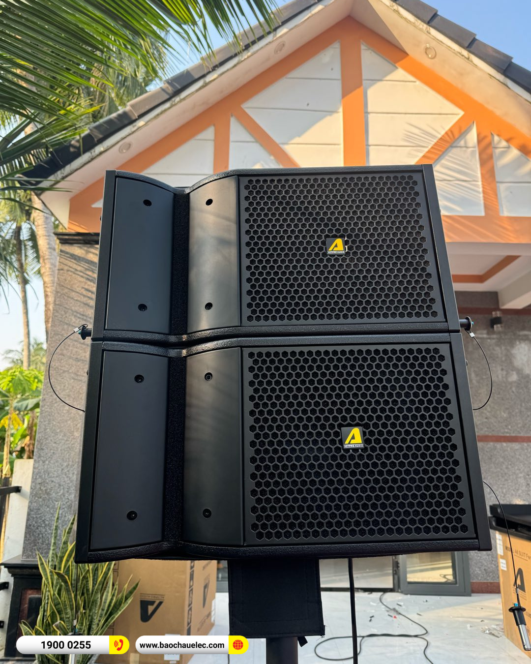 Lắp đặt d&agrave;n line array Actpro sự kiện, đ&aacute;m cưới hơn 92tr cho anh Triều tại B&igrave;nh Định