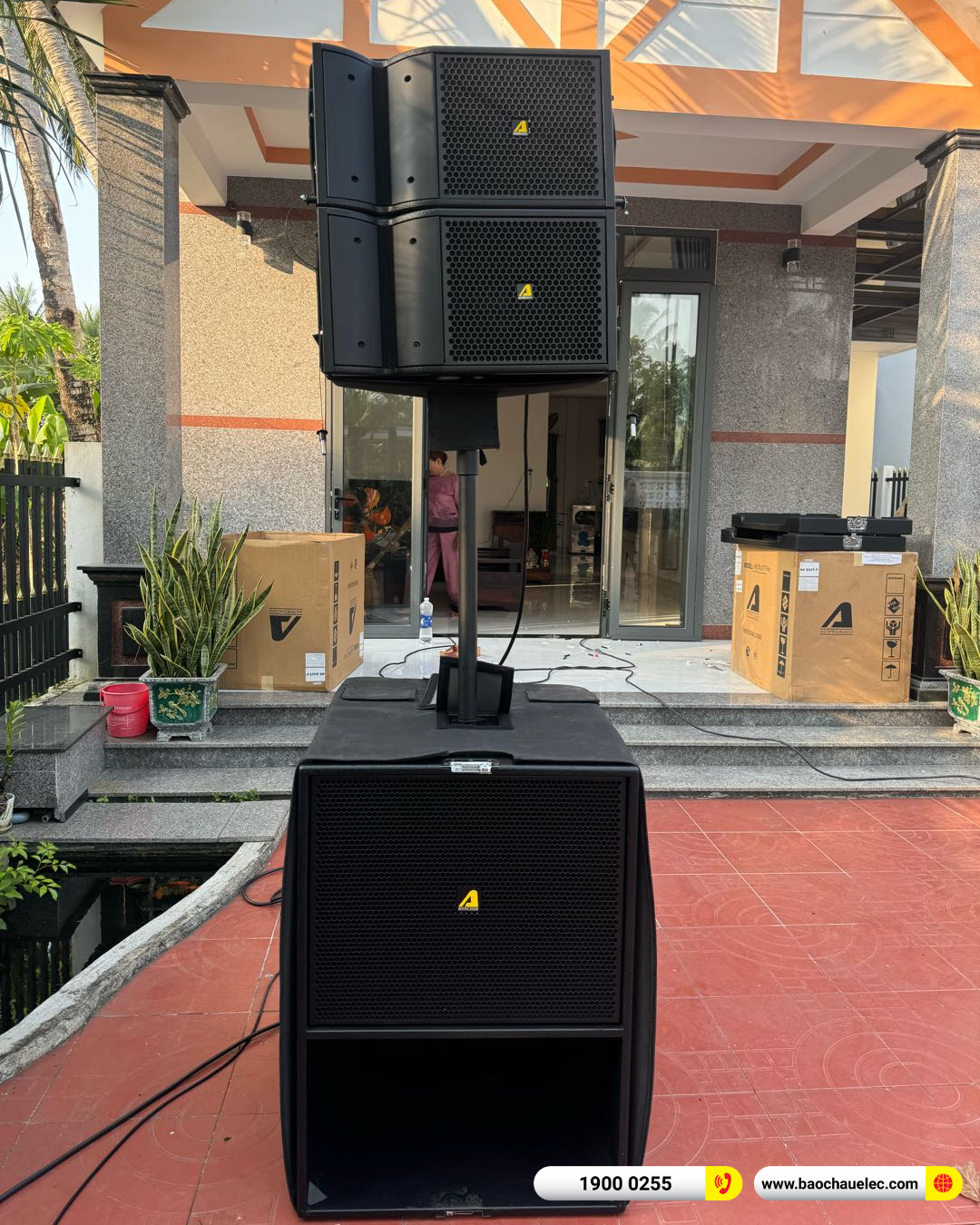 Lắp đặt d&agrave;n line array Actpro sự kiện, đ&aacute;m cưới hơn 92tr cho anh Triều tại B&igrave;nh Định
