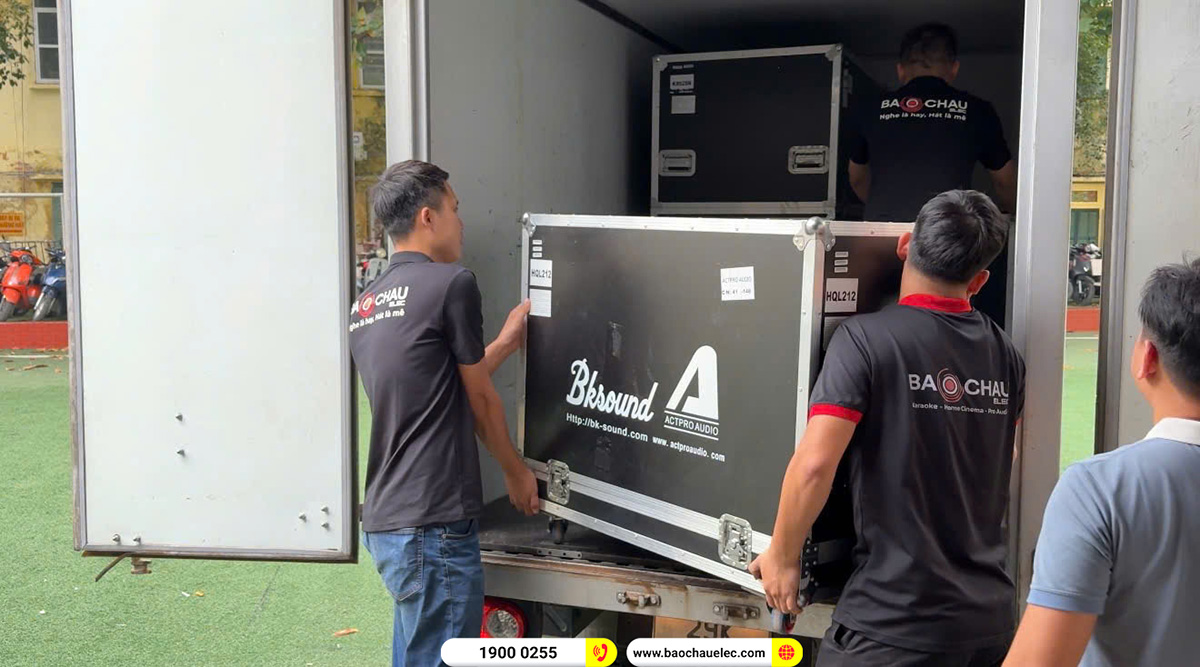 d&agrave;n Line Array Actpro sự kiện, s&acirc;n khấu hơn 162tr cho Trường THPT Huỳnh Th&uacute;c Kh&aacute;ng tại H&agrave; Nội