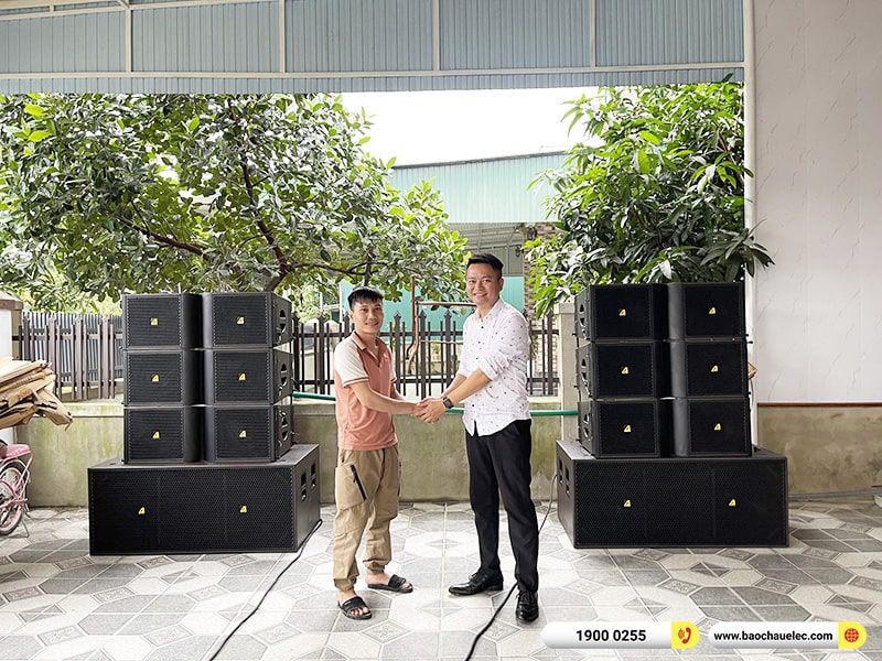 Lắp đặt d&agrave;n Line Array Actpro sự kiện, đ&aacute;m cưới hơn 126tr cho anh Bắc tại H&agrave; Tĩnh (Actpro KR212, KR28, MG16X CV, DSP48,&hellip;)