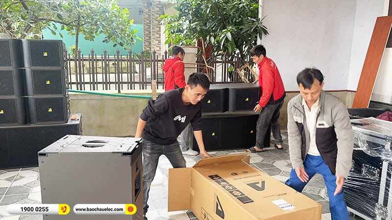 Lắp đặt d&agrave;n Line Array Actpro sự kiện, đ&aacute;m cưới hơn 126tr cho anh Bắc tại H&agrave; Tĩnh (Actpro KR212, KR28, MG16X CV, DSP48,&hellip;)