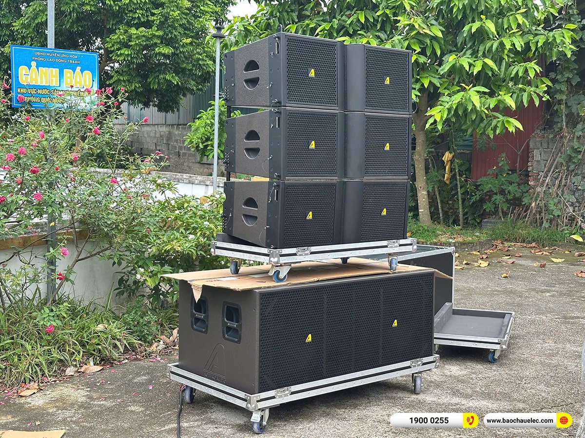 Lắp đặt dàn Line Array Actpro sự kiện, đám cưới cho anh Đoàn tại Hà Nội