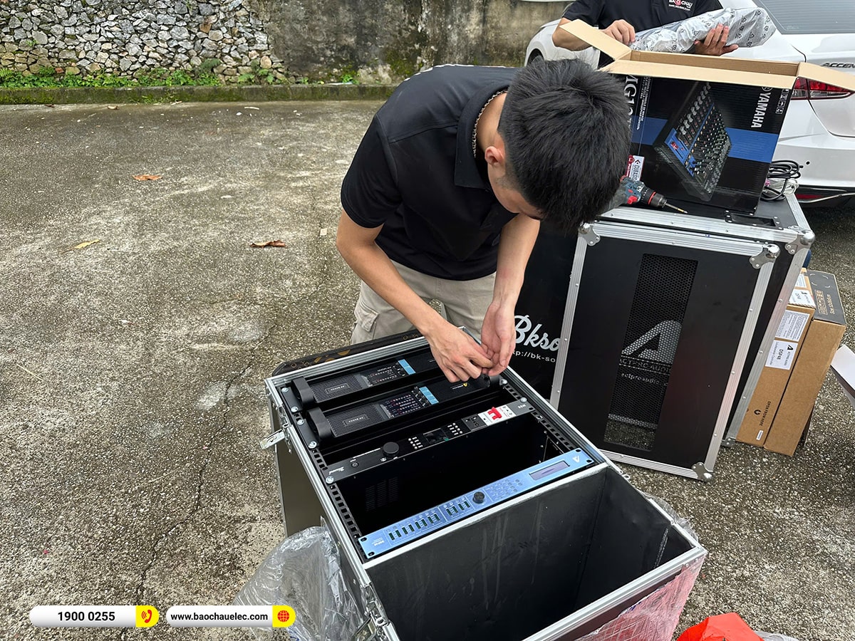 Lắp đặt dàn Line Array Actpro sự kiện, đám cưới cho anh Đoàn tại Hà Nội