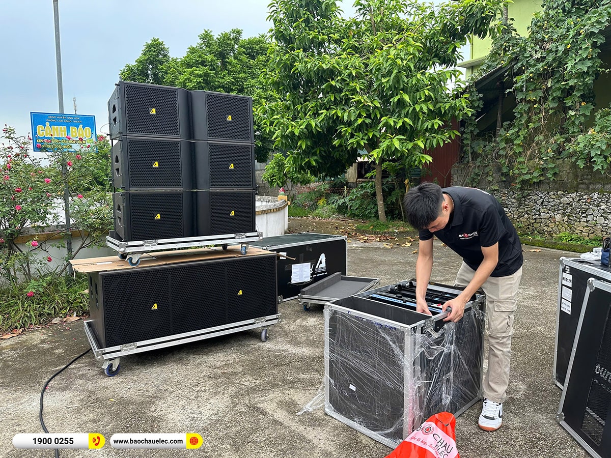 Lắp đặt dàn Line Array Actpro sự kiện, đám cưới cho anh Đoàn tại Hà Nội