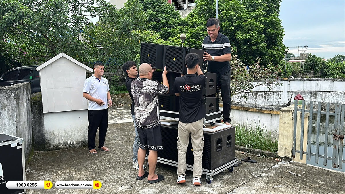 Lắp đặt dàn Line Array Actpro sự kiện, đám cưới cho anh Đoàn tại Hà Nội