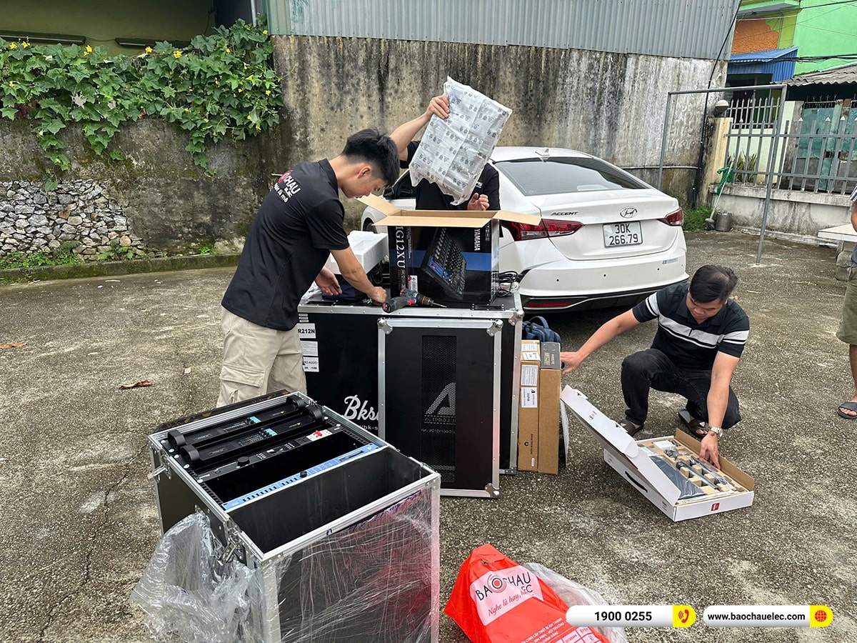 Lắp đặt dàn Line Array Actpro sự kiện, đám cưới cho anh Đoàn tại Hà Nội